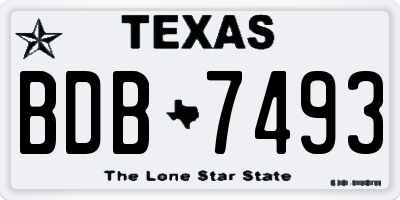 TX license plate BDB7493