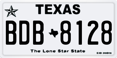 TX license plate BDB8128