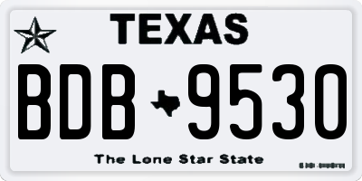 TX license plate BDB9530