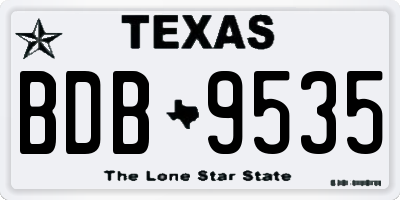 TX license plate BDB9535