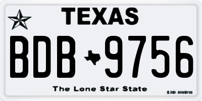 TX license plate BDB9756