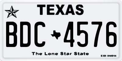 TX license plate BDC4576