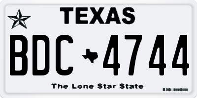 TX license plate BDC4744