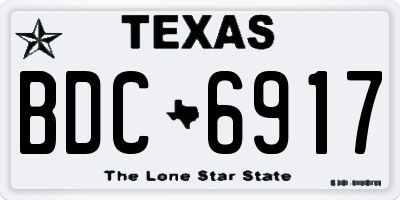 TX license plate BDC6917