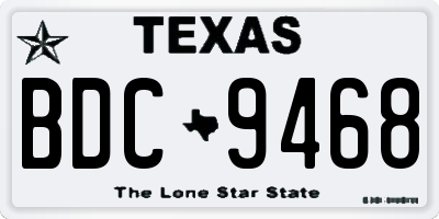TX license plate BDC9468