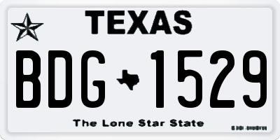 TX license plate BDG1529
