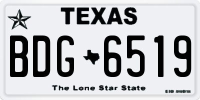 TX license plate BDG6519