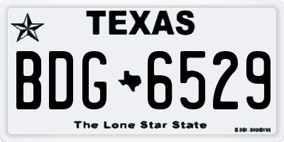TX license plate BDG6529