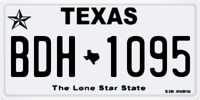 TX license plate BDH1095
