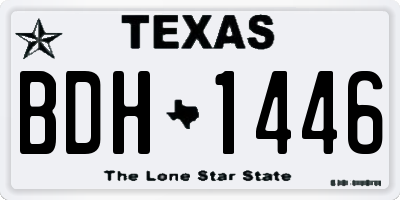 TX license plate BDH1446