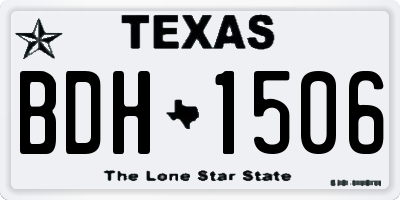 TX license plate BDH1506