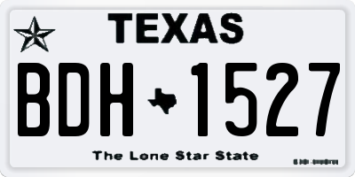 TX license plate BDH1527