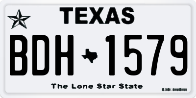 TX license plate BDH1579