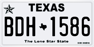 TX license plate BDH1586
