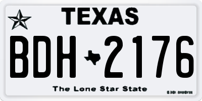 TX license plate BDH2176