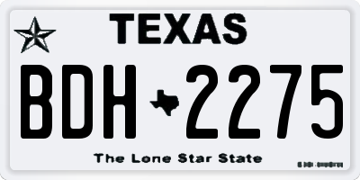 TX license plate BDH2275