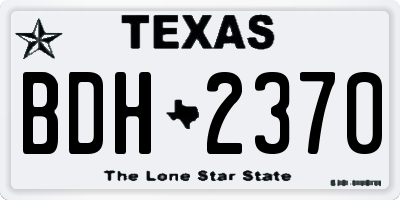 TX license plate BDH2370