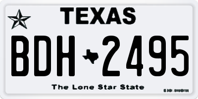 TX license plate BDH2495