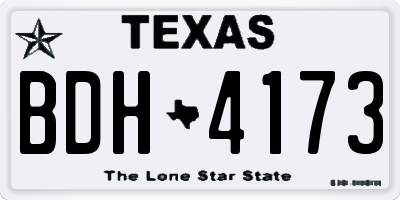 TX license plate BDH4173