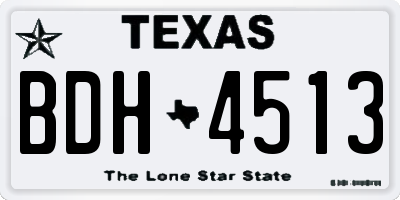 TX license plate BDH4513