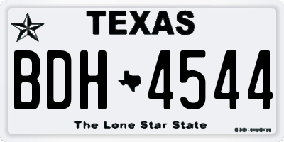 TX license plate BDH4544