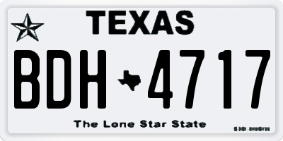 TX license plate BDH4717