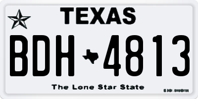 TX license plate BDH4813