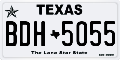 TX license plate BDH5055