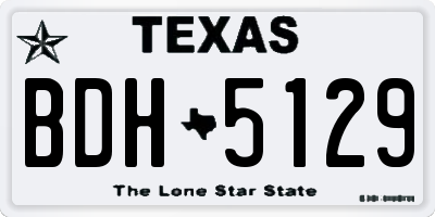 TX license plate BDH5129