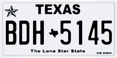 TX license plate BDH5145