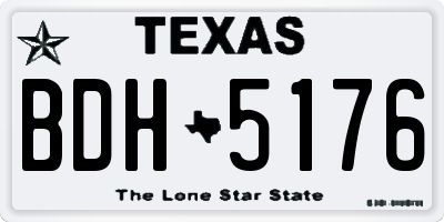 TX license plate BDH5176