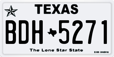 TX license plate BDH5271