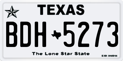 TX license plate BDH5273
