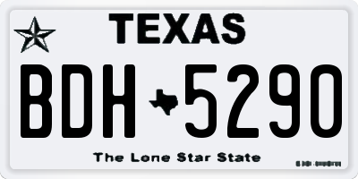 TX license plate BDH5290