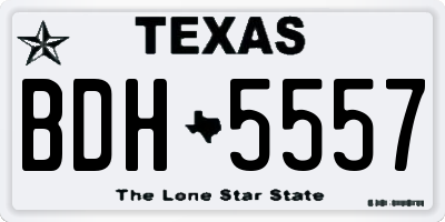 TX license plate BDH5557