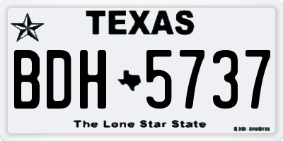 TX license plate BDH5737