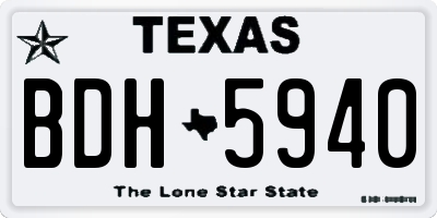 TX license plate BDH5940