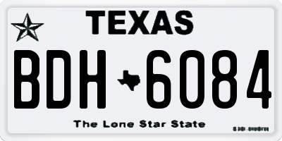 TX license plate BDH6084