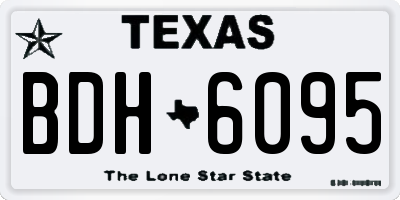 TX license plate BDH6095