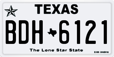 TX license plate BDH6121