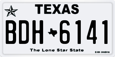 TX license plate BDH6141