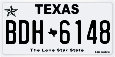 TX license plate BDH6148