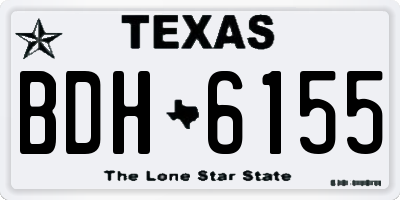 TX license plate BDH6155