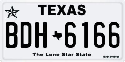 TX license plate BDH6166