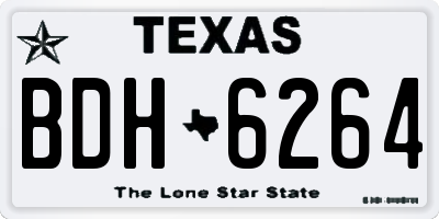 TX license plate BDH6264
