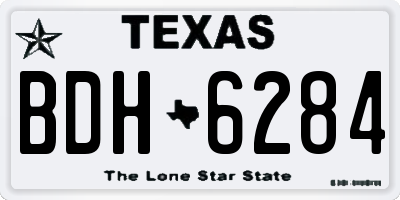 TX license plate BDH6284