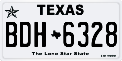 TX license plate BDH6328
