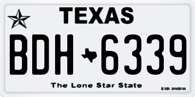 TX license plate BDH6339