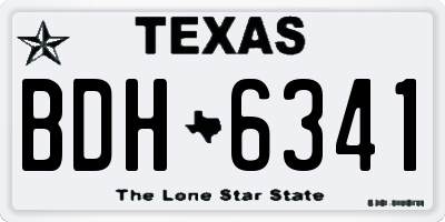 TX license plate BDH6341