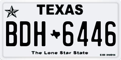 TX license plate BDH6446